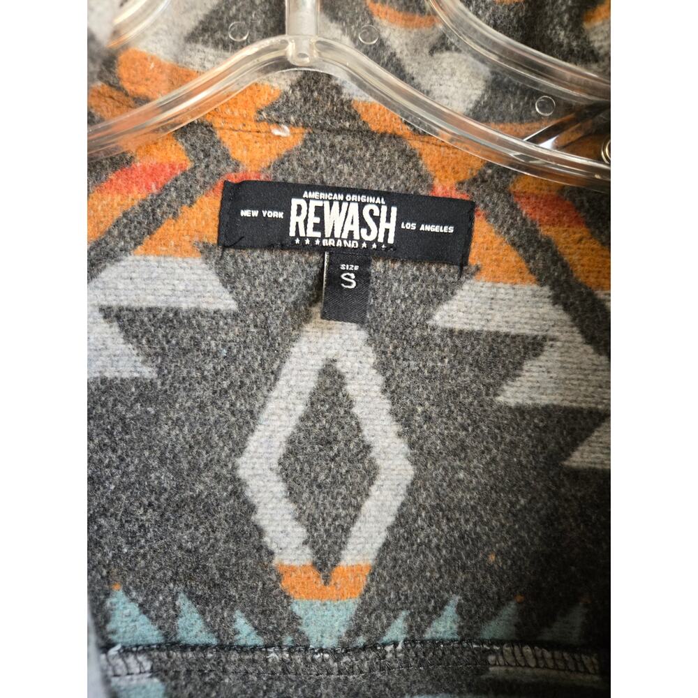 Rewash NWT Aztec Southwestern Toggle Button Wool Blend Shirt Jacket Shacket S - Picture 4 of 9